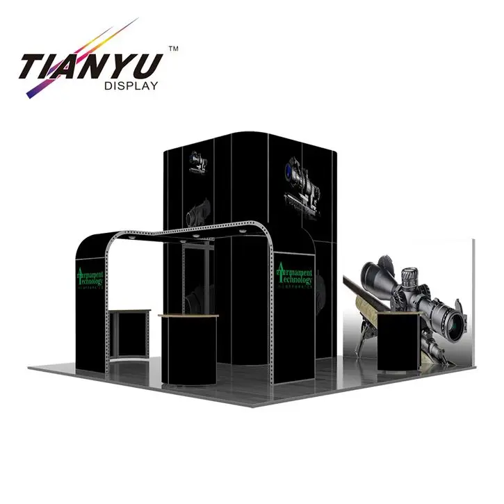 Chinese factory aluminum alloy profile advertising exhibition custom shape easy to set up booth stall stand contractor