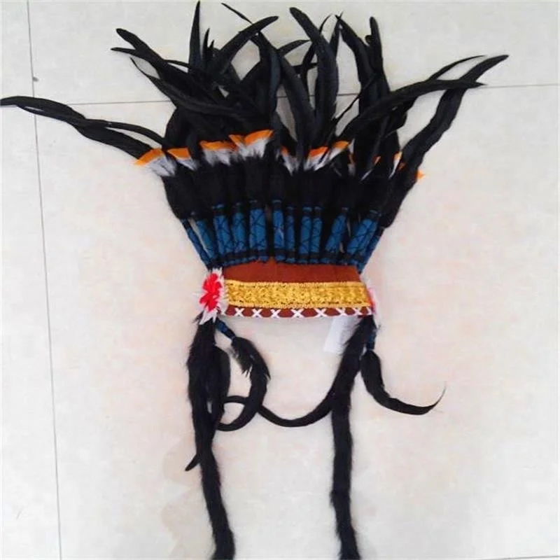 Модный/экологичный/красочный/индийский головной убор с перьями