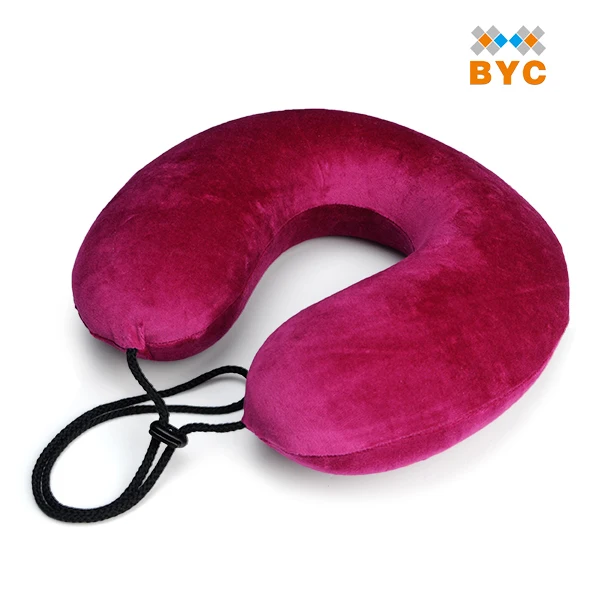 
BYC Ultra Comfy Soft Velvet Cover Memory Foam Neck Support Pillow Car 