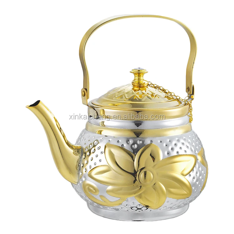 High Quality Arabic Style Stainless Steel Hot Water Kettle Teapot Set Eco-Friendly Turkish Design Coffee Drinkware New Release