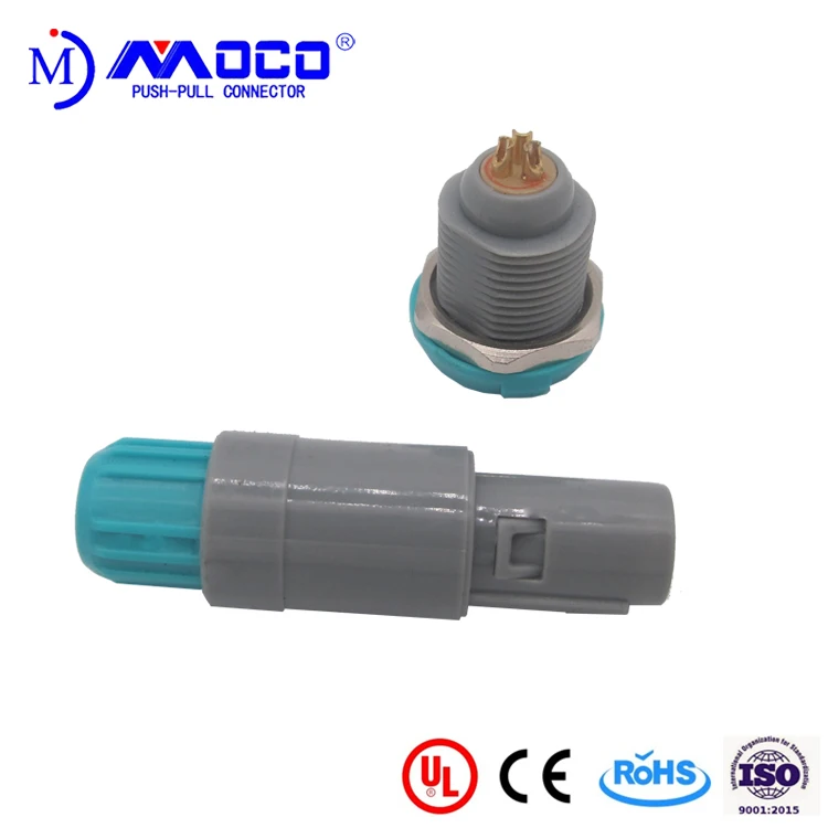 P Series Plastic Connector  PAG Male Plug PKG Female Socket 2 3 4 5 6 7 8 9 10 14 Pin Connector With Green Nut For Medical