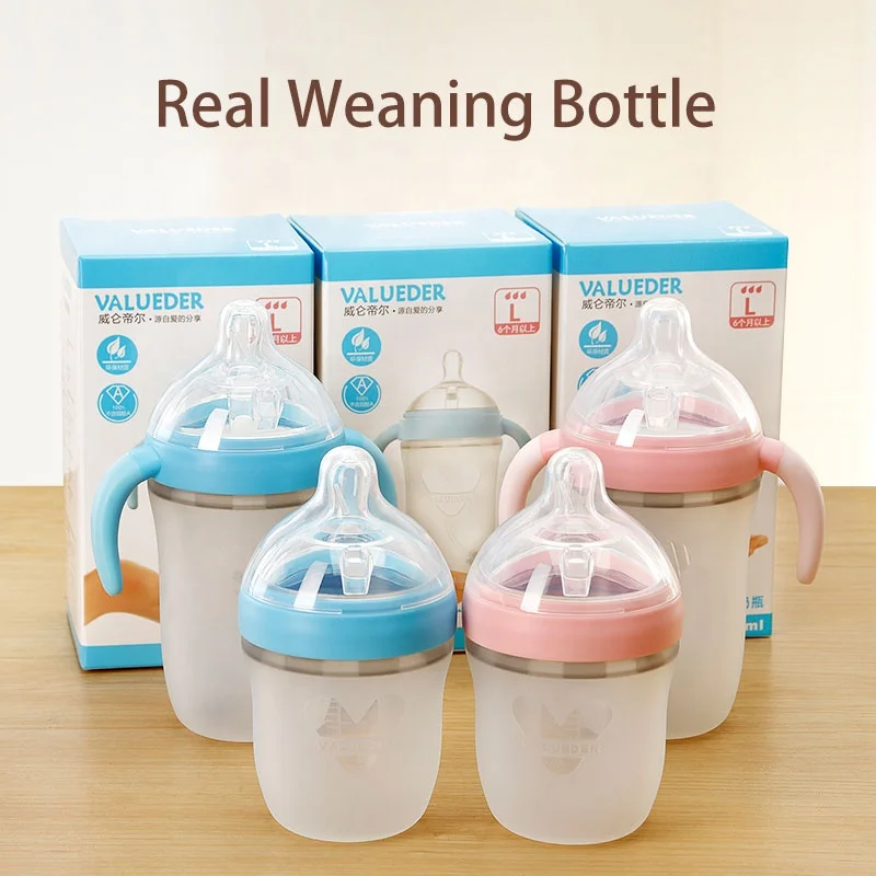 Cute silicone baby bottle water cup best selling silicone feeding bottles