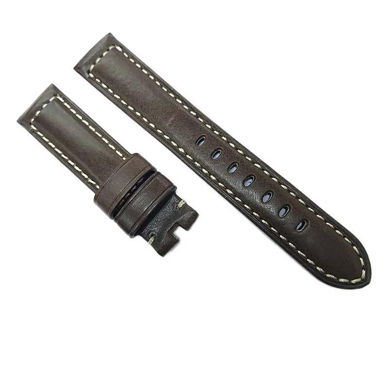 
new dark coffee hand sew italy leather watch band 18 20 22mm 
