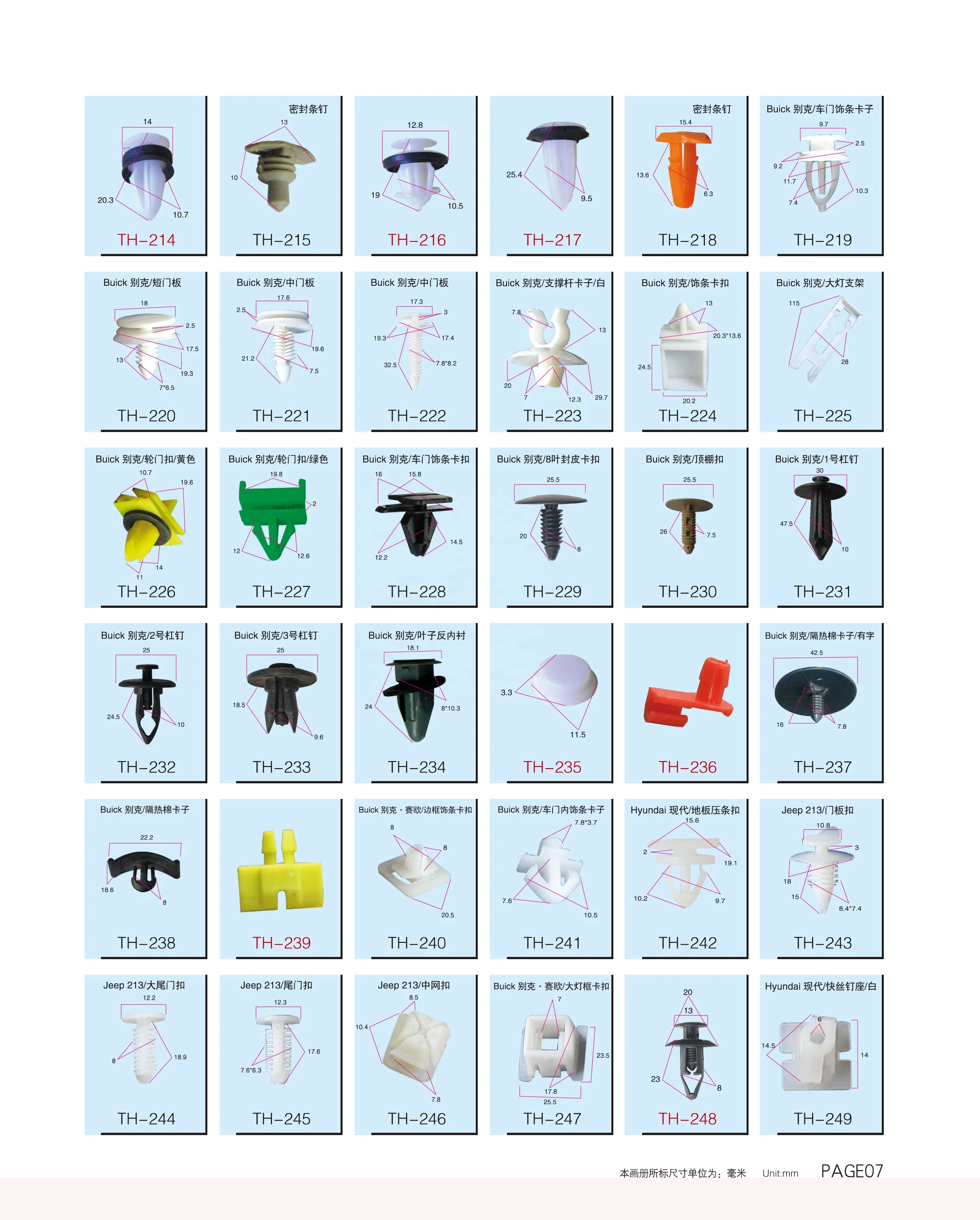 415 шт., 18 видов + 6 шт., автомобильные клипсы с заклепками