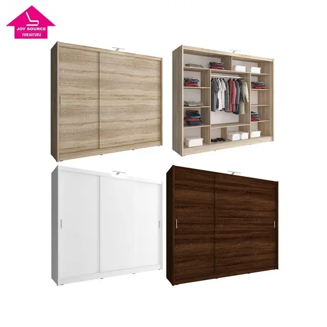 Modern design wardrobe wood bedroom furniture with sliding door manufactures direct