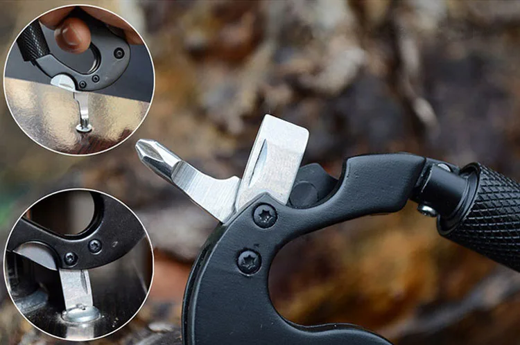 Multi carabiner tools folding carabiner knife