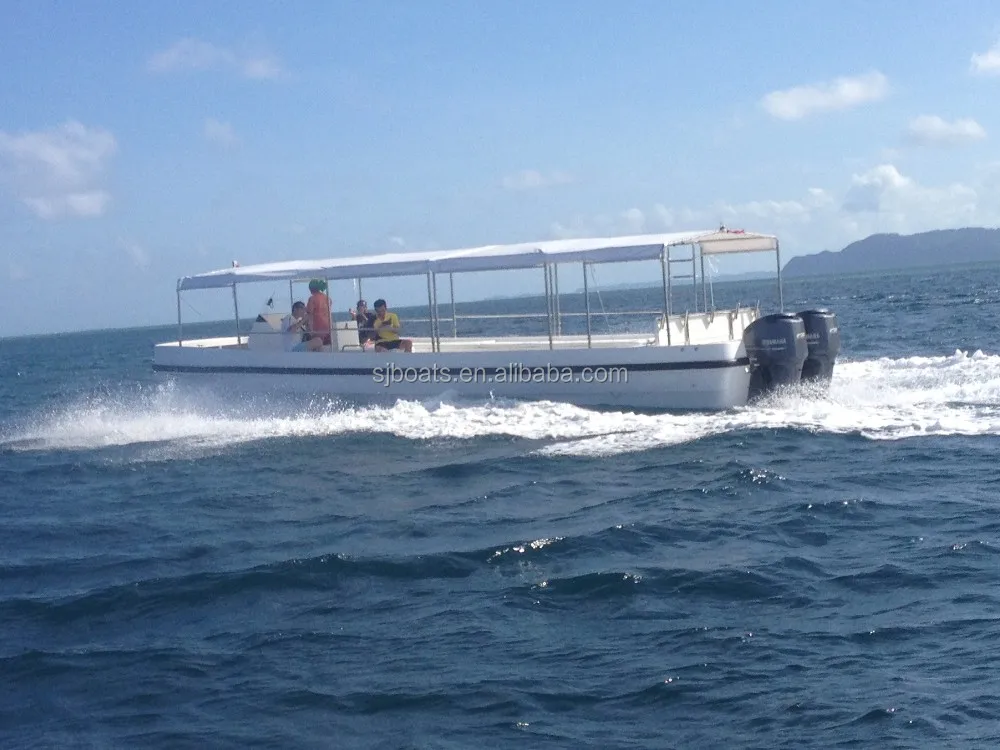 Горячая Распродажа 2017, лодка из стекловолокна, используемая на острове trafice, 30 человек, паром, лодка, бензиновый/бензиновый топливный Тип