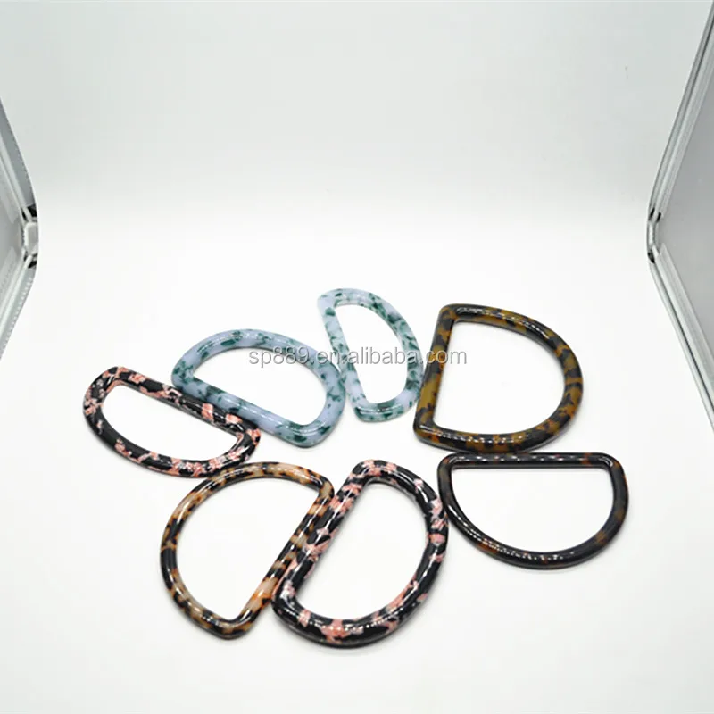 Высококачественные ацетатные D-кольца с ручками в винтажном стиле ручки из пластиковой латуни и сплава-оптовая продажа для сумок ремней