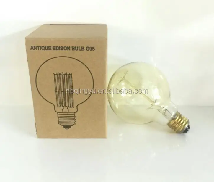 Squirrel cage vintage bulb for home decor edison bulb G95