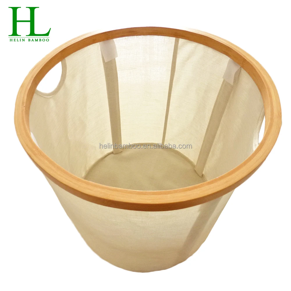 Hot sale foldable bamboo laundry basket