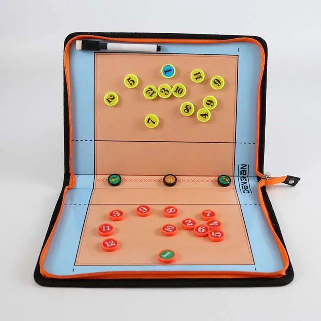 volleyball Coaches Magnetic Tactics Strategy Board with an Erasable 2 in 1 Pen with Scaffolding and Zipper Back
