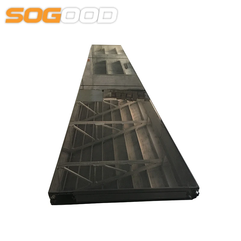 aluminum sectional mirror glass frameless garage door