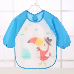 Новый водонепроницаемый детский слюнявчик eva с длинным рукавом и карманом