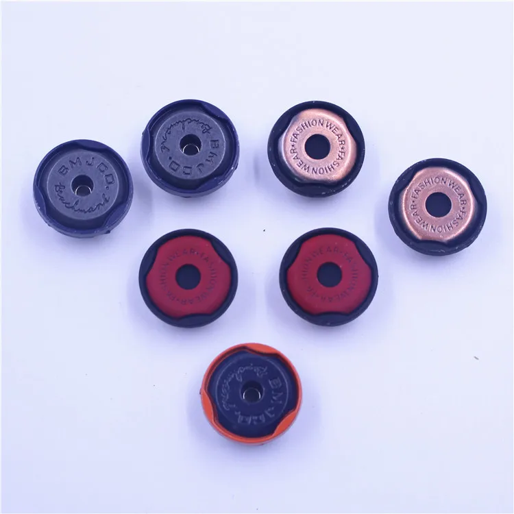 Custom 18mm Zinc Alloy Light Gold Flatback Metal Clothing Buttons For Jeans/Jackets