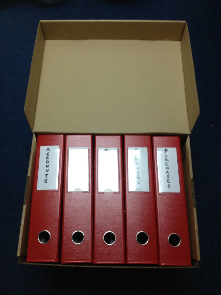 Home folding paper storage box Records filling Single Wall Archive Box With Attach Cover packing box