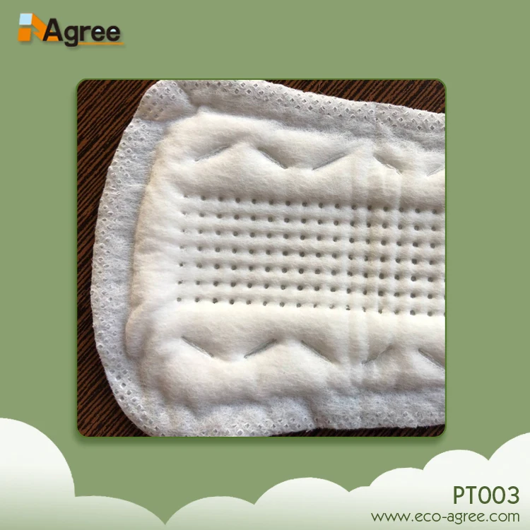 PL001 155mm 180mm Fluff Pulp Embossed Panty Liner In India With Anion Strip