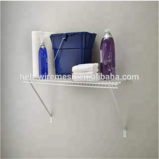 Металлическая проволочная полка с ПВХ покрытием для стеллажей шкафов