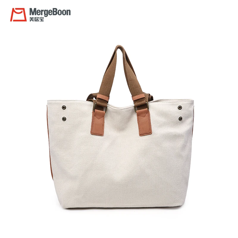 Large capacity 12oz cotton organic canvas women shopping tote bag