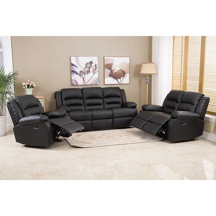 
cheap leather recliner sofa set modern 