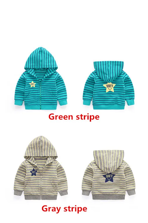 
Kids Clothes Hooded stripe Winter Baby Jacket 