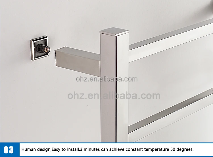 9024ST High Grade 304 Stainless Steel Bathroom electric towel heater heated towel rails with timer