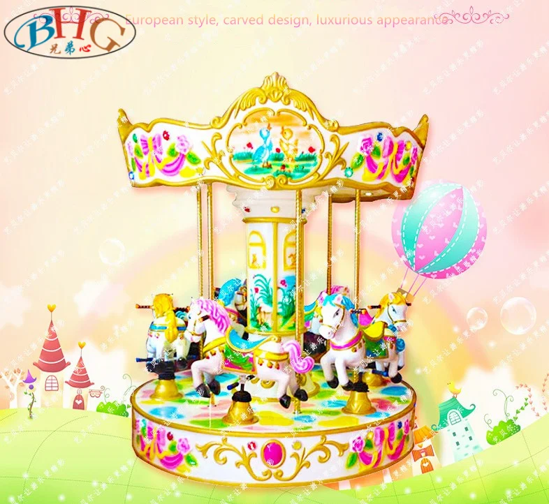arcade games machine carousel rides 6 players toy carousel horse for sale
