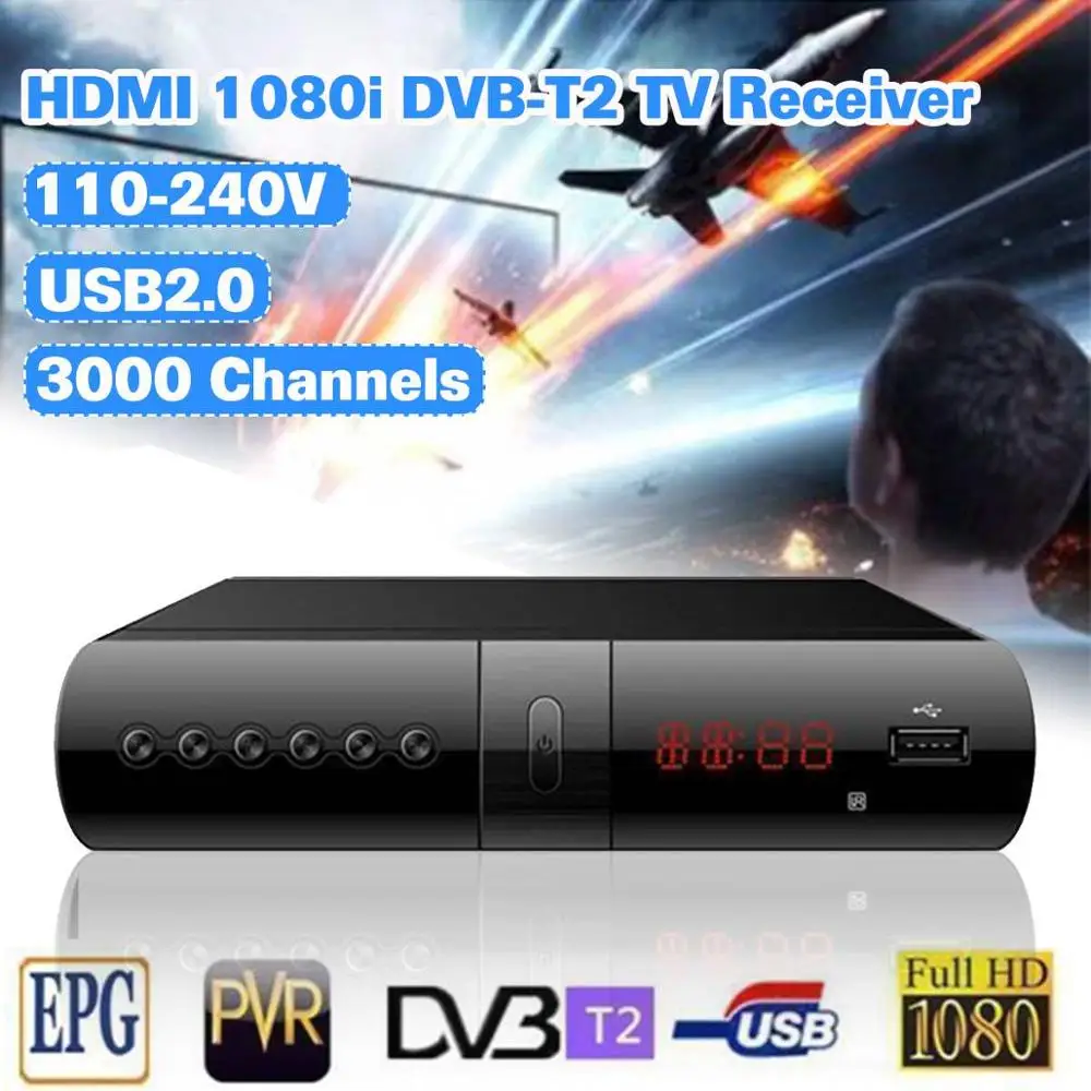  DVB-T2 DVB-T-цифра спутниковый телевизионный ресивер H-I цифровой ТВ-тюнер приемное устройство MPEG4 DVB T2 H.264 Наземное ТВ приемник T Комплект компьютерной приставки к телевизору и