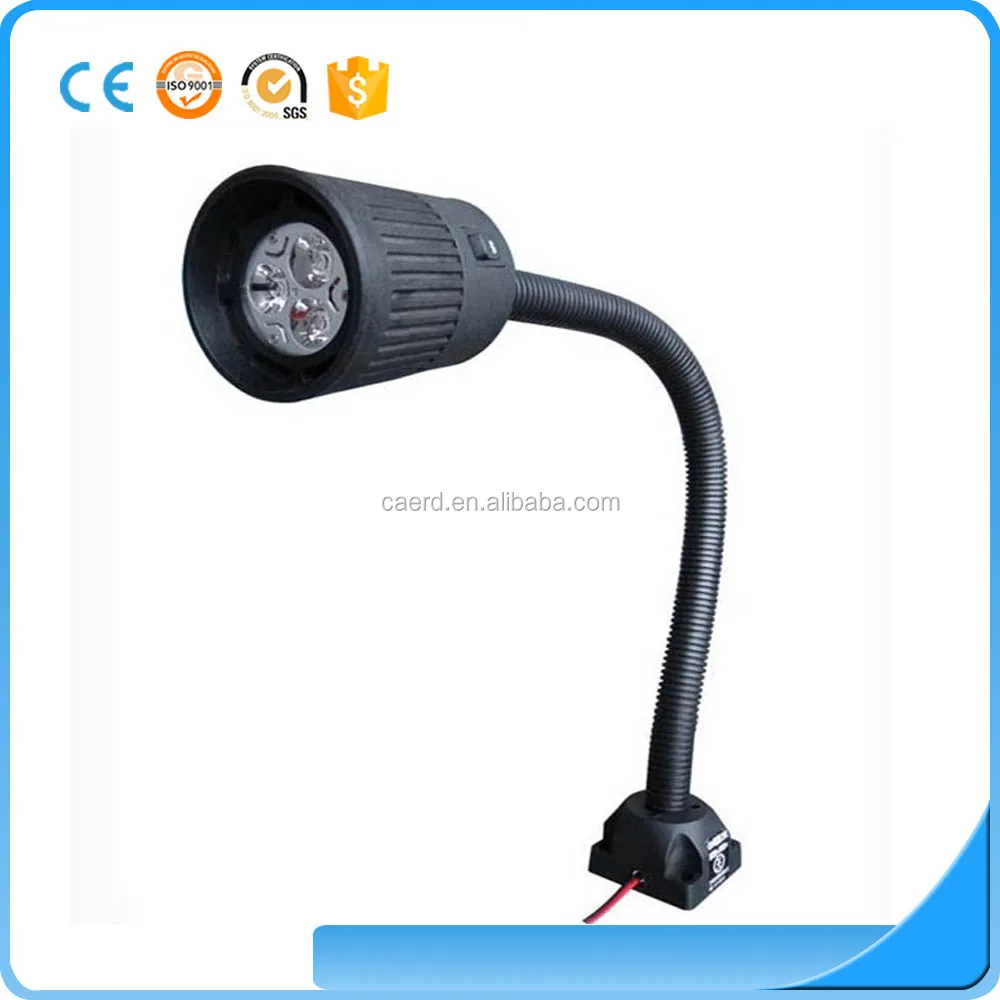 Светильник для станка, водонепроницаемый, с гусиной шеей, Светодиодная рабочая лампа для станка с ЧПУ