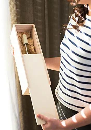 
wholesale sophisticated technology Single Bottle Wine Box wooden red wine box 