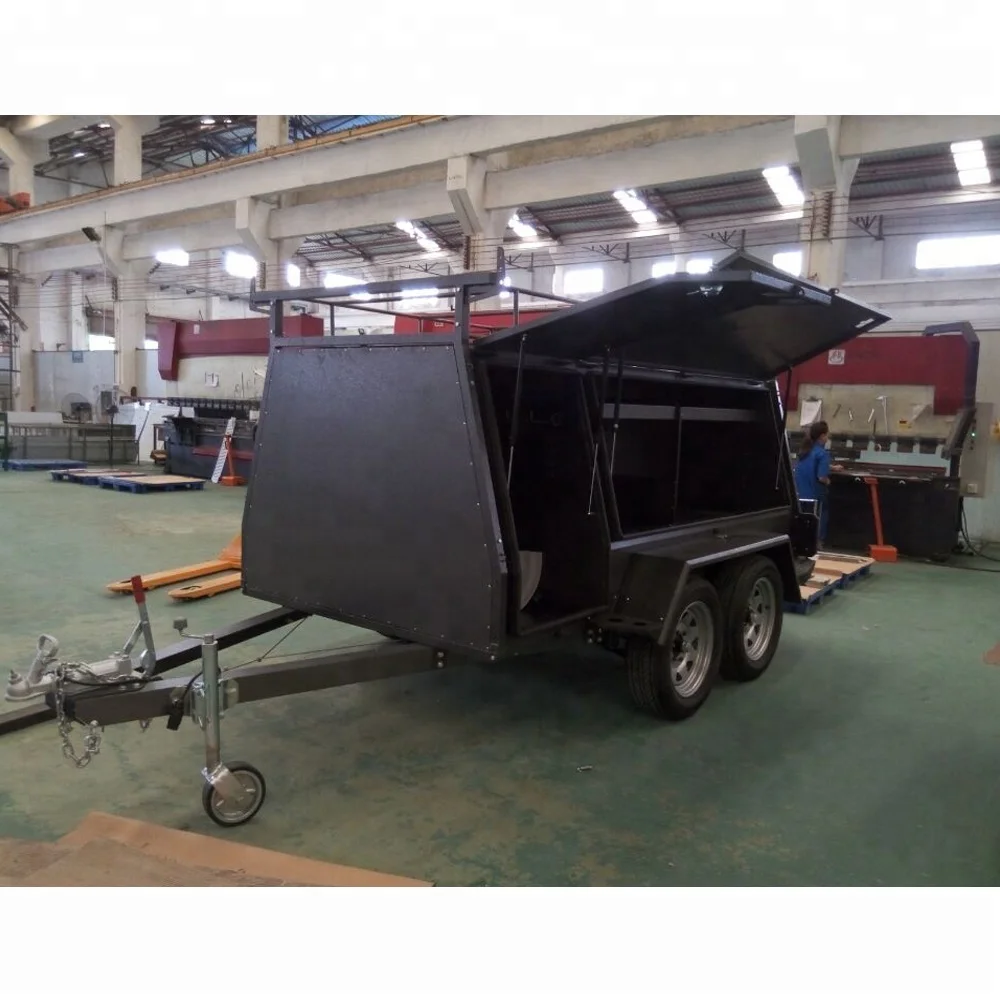 7 x 5 Aluminum galvanized sheet tool box single axle wheel tradesman top trailer