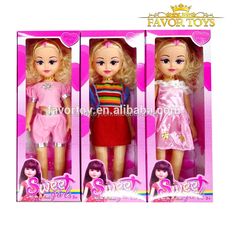 Baby plastic beautiful 14 inch wedding dress fashion dolls with music