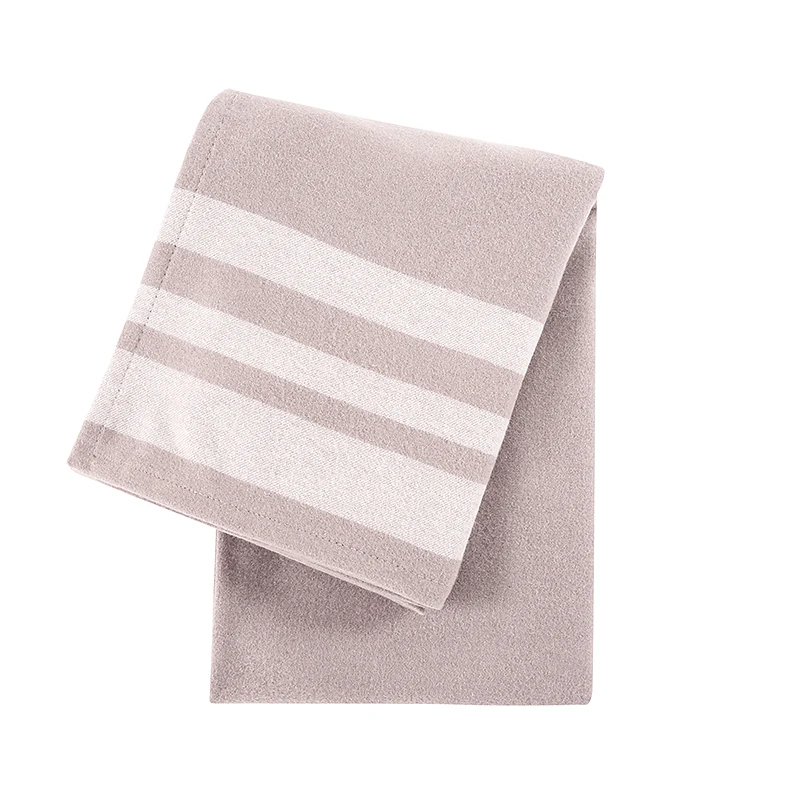 STRIPE PATTERN MACHINE WASHABLE WOOL THROW FOR HOTEL USE