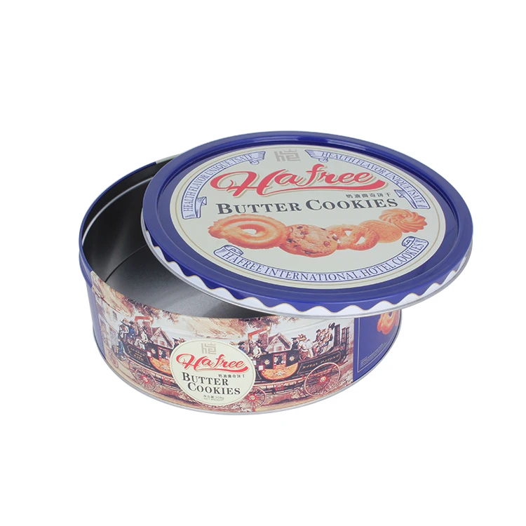 round tin cans for cookies made in dongguan