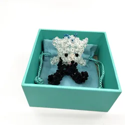 Подвеска ручной работы с кристаллами и бусинами в наличии для маркера