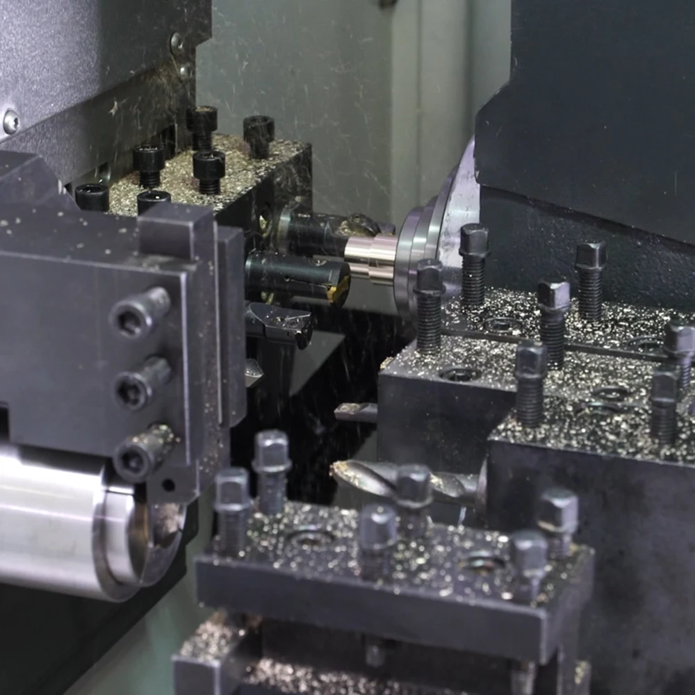 New design highly automatic cheap mini dual spindle lathe cnc for steel