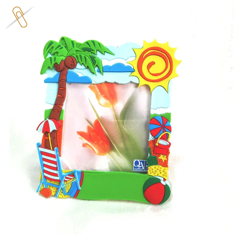 
customized 3d rubber PVC engraved photo frame 4x6 inch for promo 