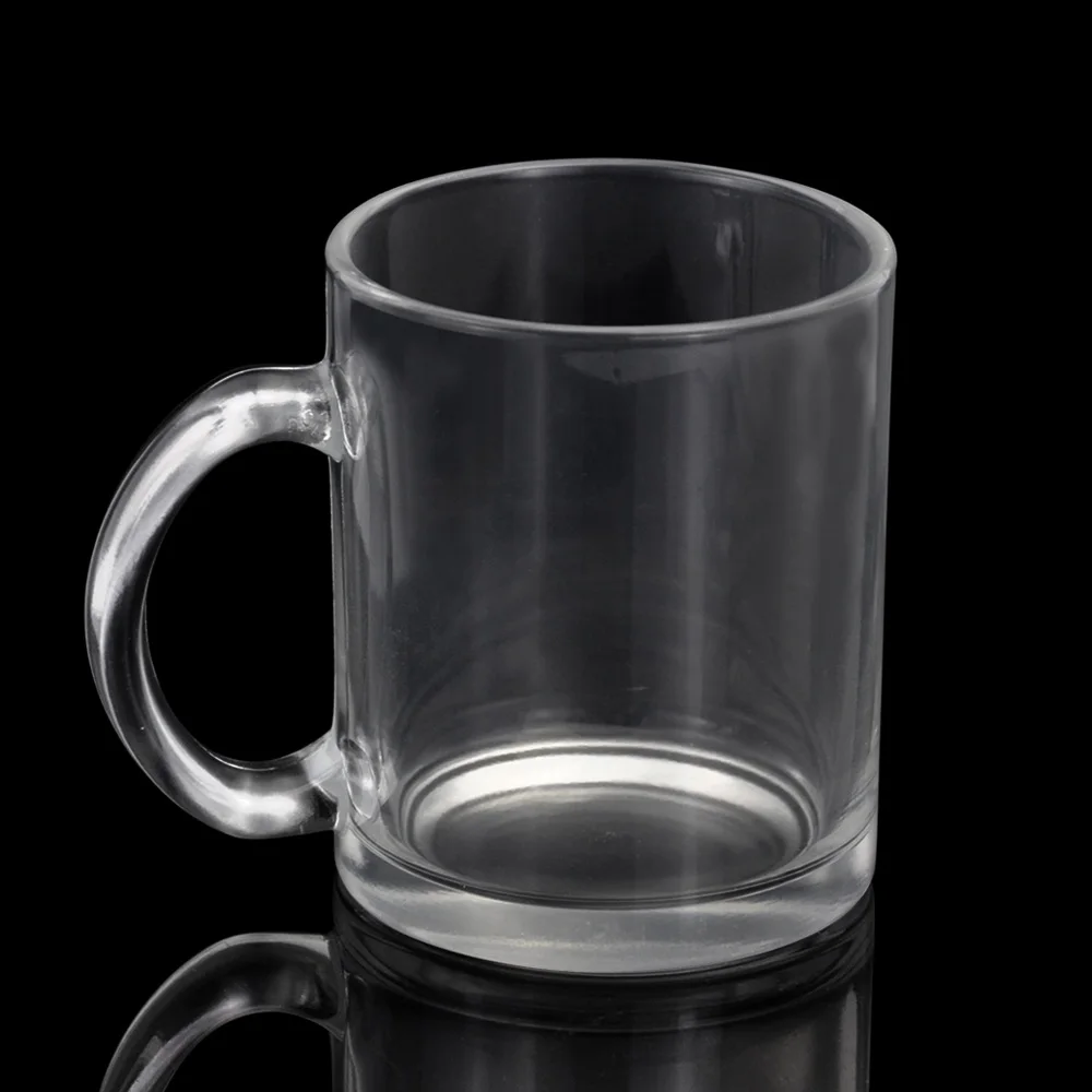 
11oz Glossy matte logo custom printed glass mugs for sublimation 