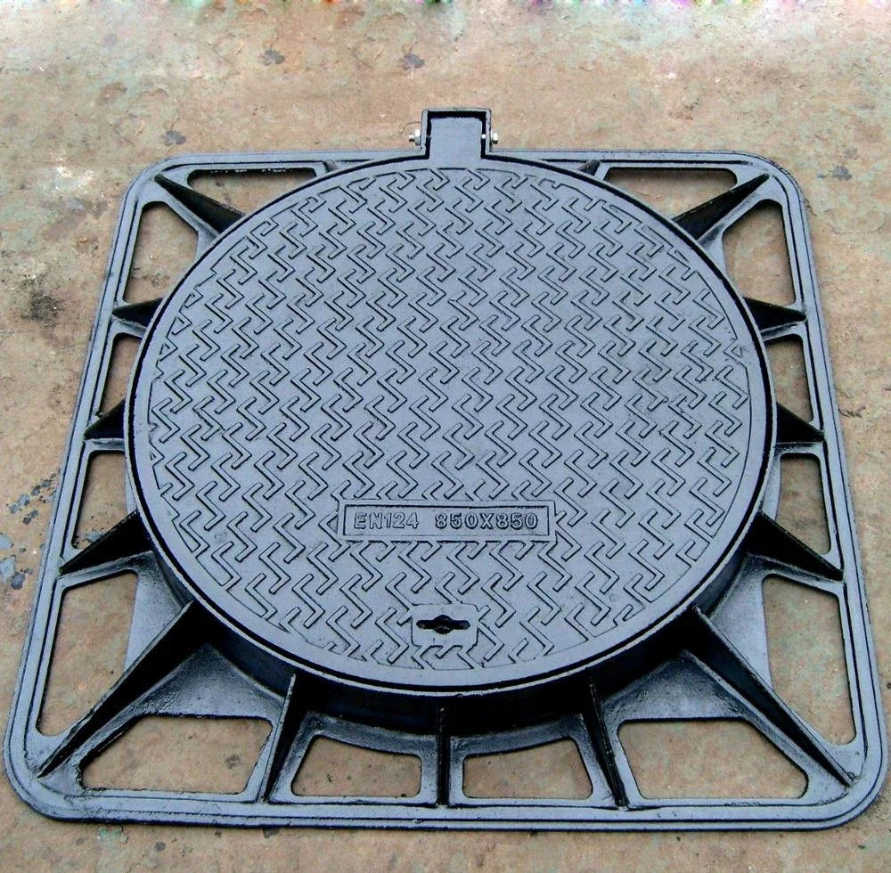Premium OEM Round Manhole Cover: Durable Ductile Iron Frame, EN124 D400, HI-tech Nodular Graphite Ductile Iron manhole cover