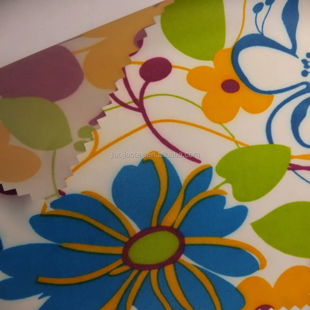 Colorful 100% polyester waterproof shower curtain fabric