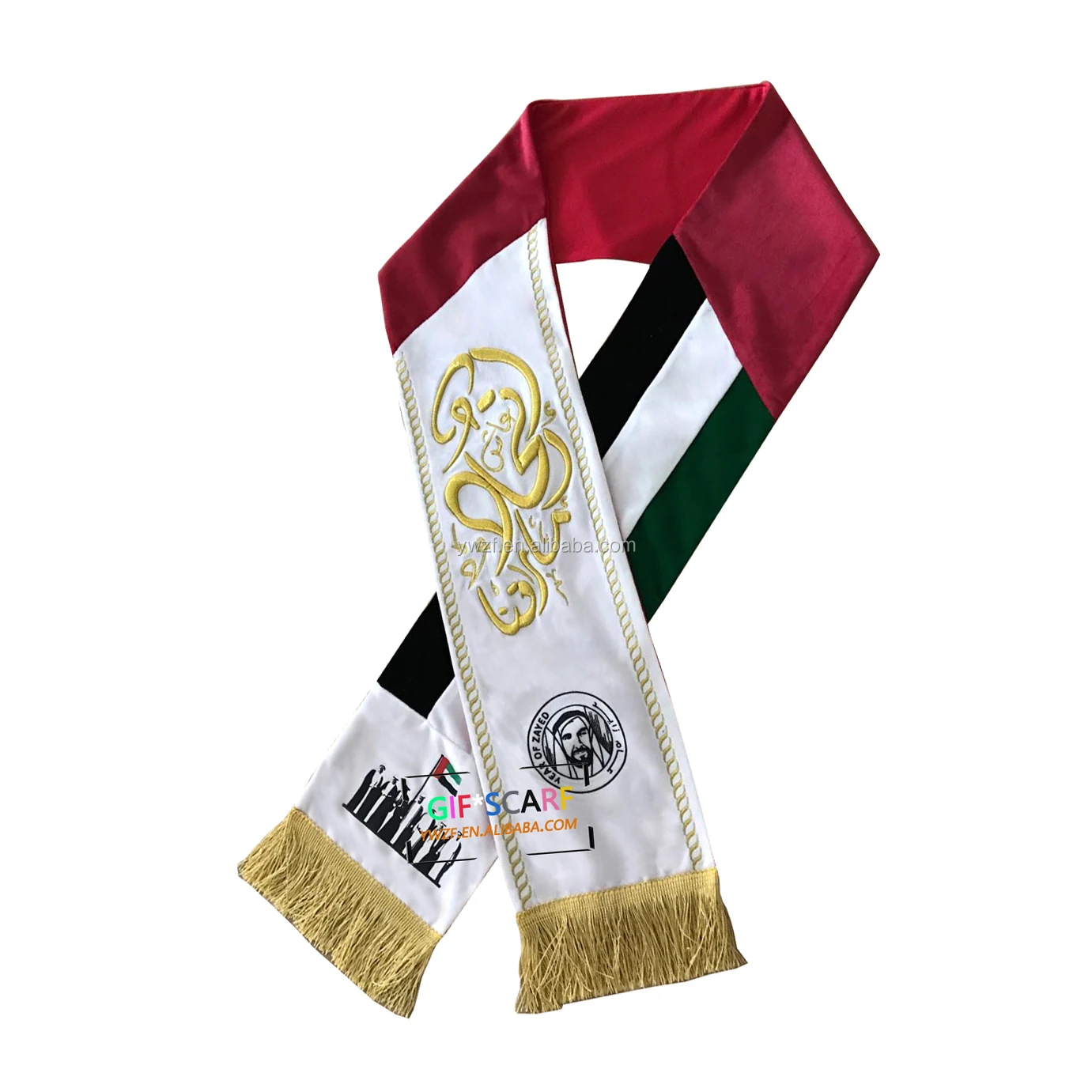 Изготовление на заказ, вельвет, высокое качество, ОАЭ Национальный день шарф