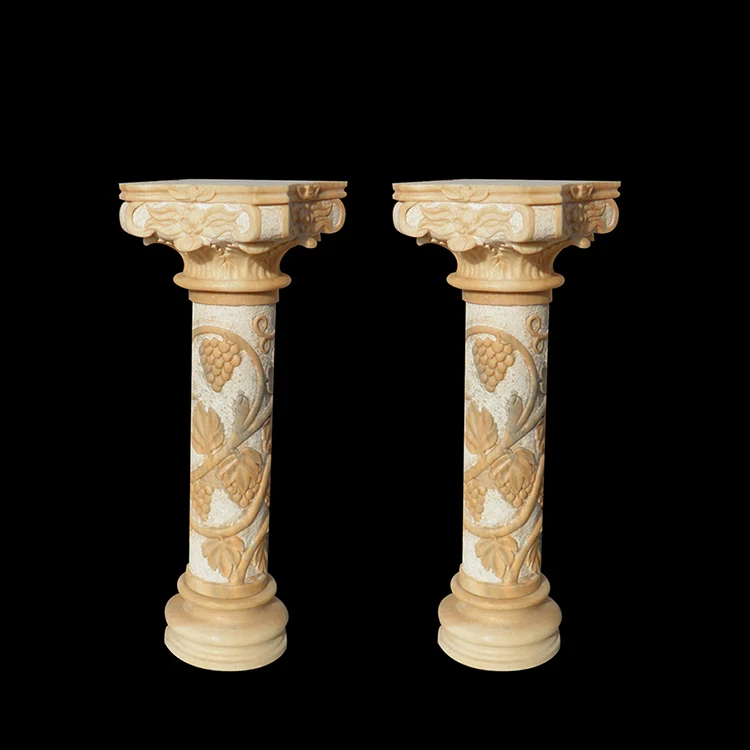 Резная вручную декоративная стена твердый натуральный камень Римский столб чехол