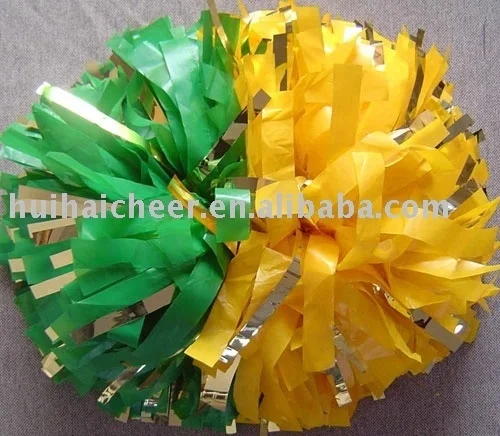 
new plastic glitter pom poms for cheerleading 