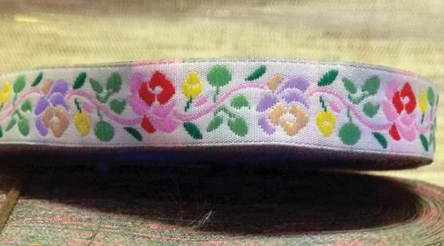 Wholesale cheap price flower design high quality lace ribbon embroidery EL005