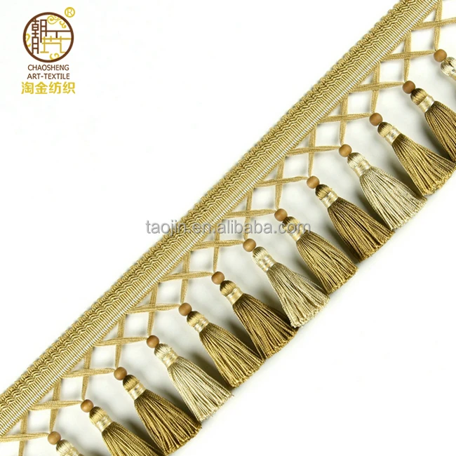 
Decorative Tassel Furniture Decor Carpet Trim Polyester Yarn 