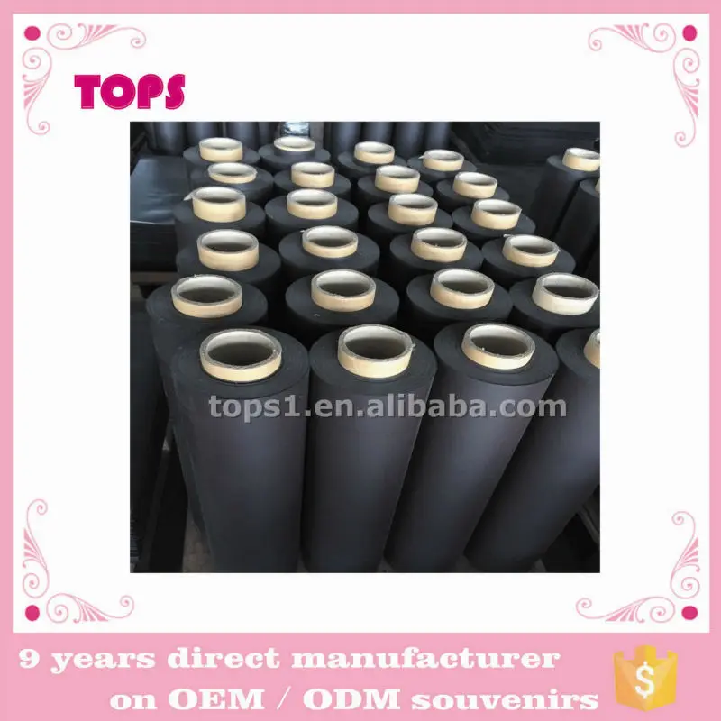 customized size shape promotional isotropic Flexible Rubber Magnetic Vinyl Sheet magnet strip with adhesive