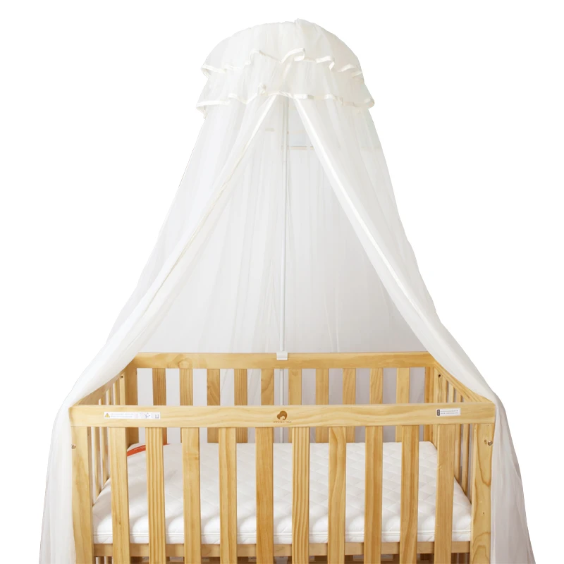 HOUSBAY High Quality 100% Nylon Crib Baby Bed Round Canopy Mosquito Netting and Baby Bedding Mosquito Curtain Easy to Install