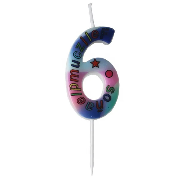 
New spanish cake decoration novelty fancy wholesale party numerals birthday candles set 