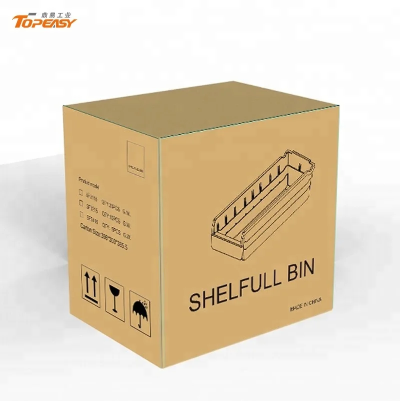 Multi-colored Plastic Spare Parts Customized Logo Customized Size Dividers Stackable Storage Bin