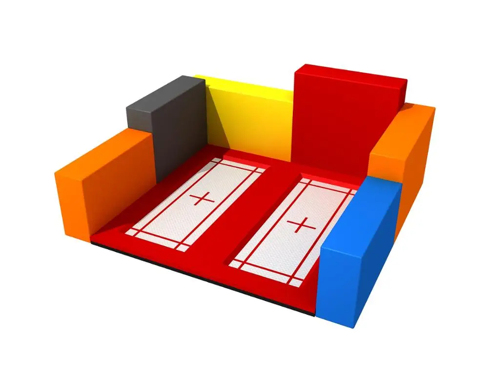 Multifunction Commercial Professional Rectangle Kids Jumping Trampoline , Big Bungee Trampoline Parks