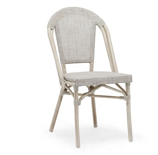 wholesale fabric aluminum chair outdoor furniture fashion design for hotel shop restaurant cafe garden